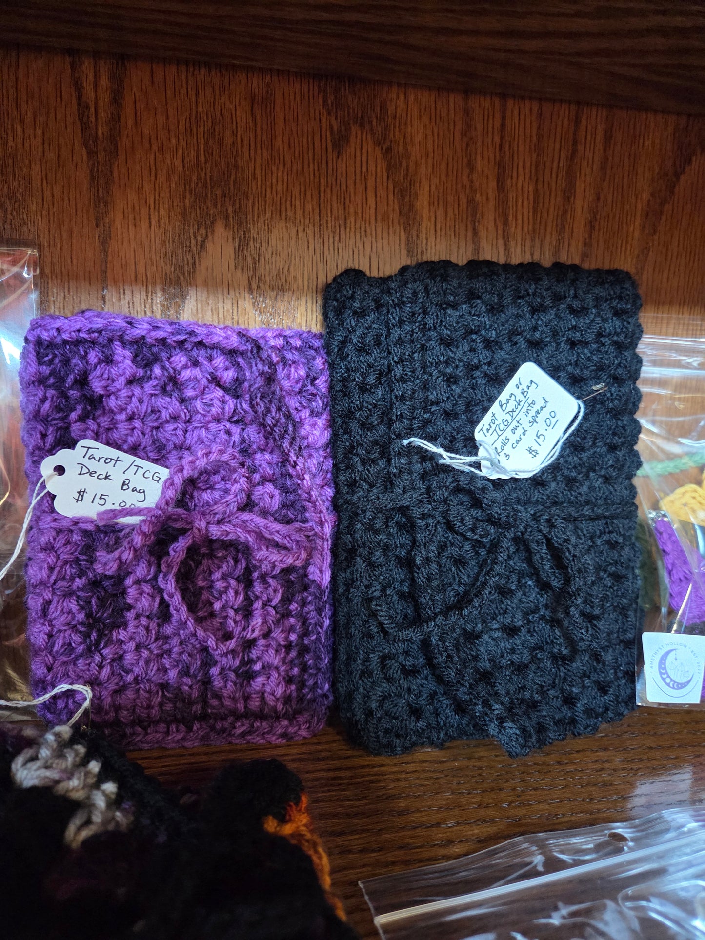 Crochet tarot bag