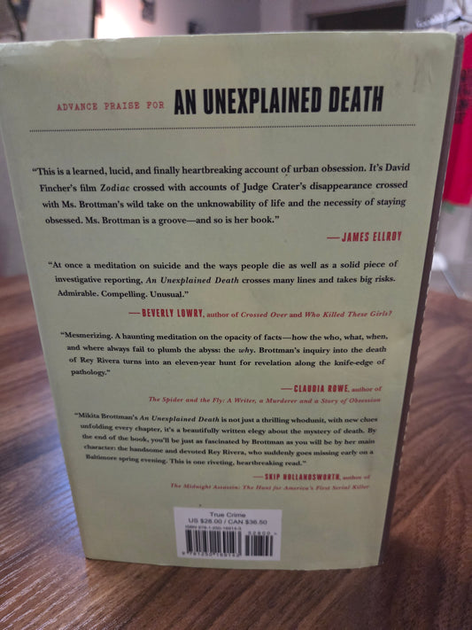 Mikita Brottman - An Unexplained Death