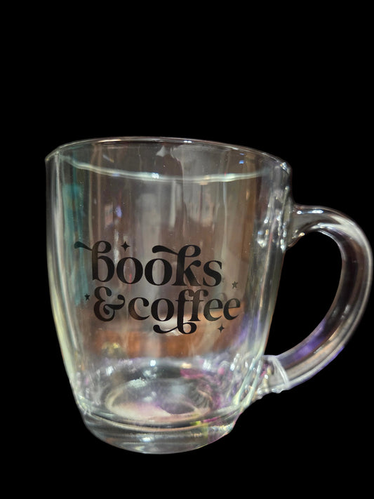 Books and coffee mug