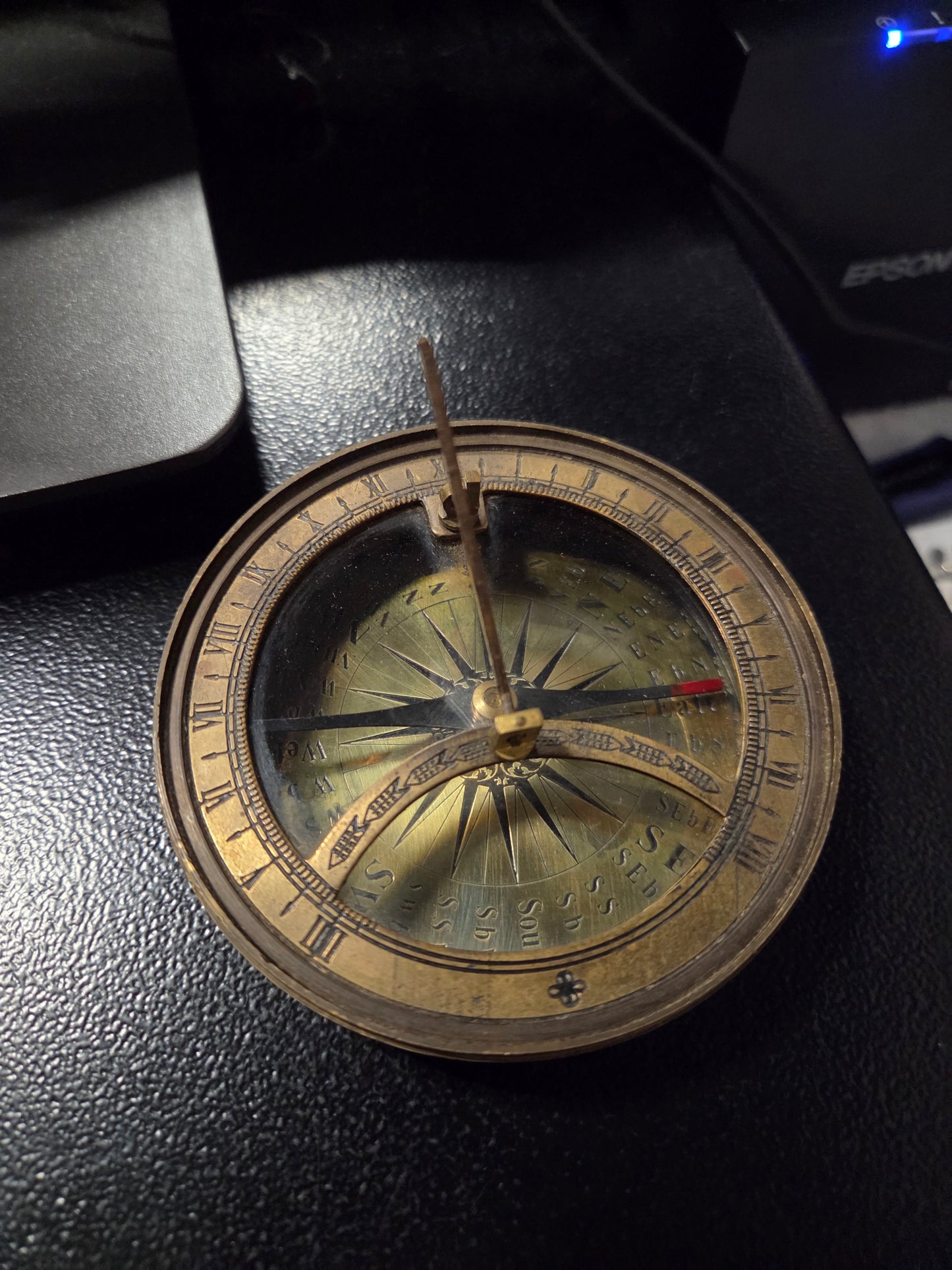 Vintage sun dial compass