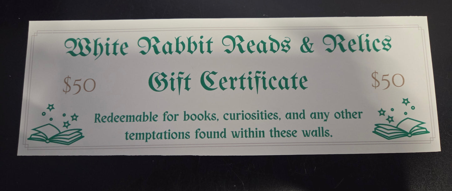 Gift certificate