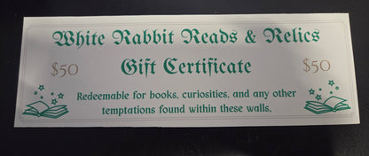 Gift certificate