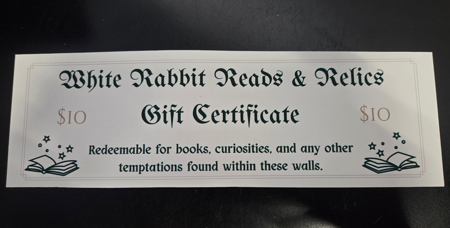 Gift certificate