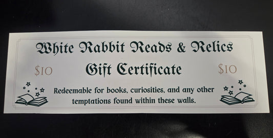 Gift certificate