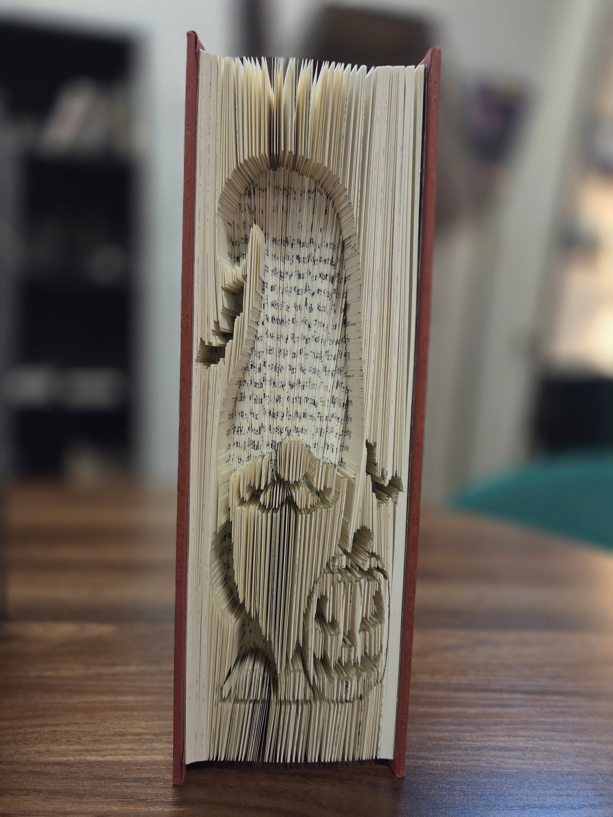 Folded book - gnome with pumpkin
