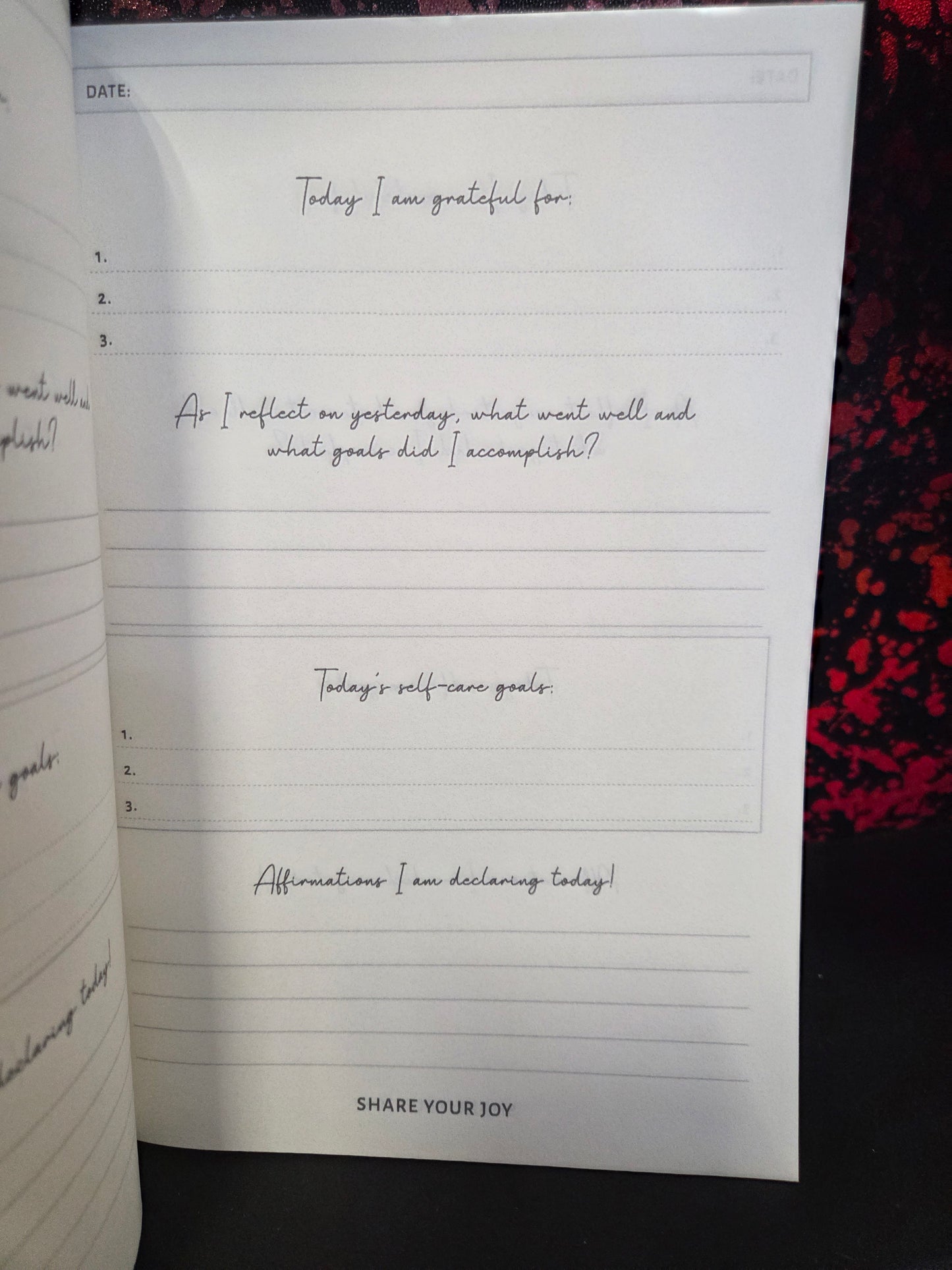Gratitude journal