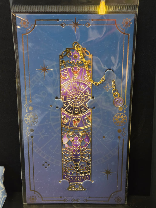 Zodiac Metal Bookmark