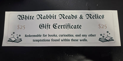 Gift certificate